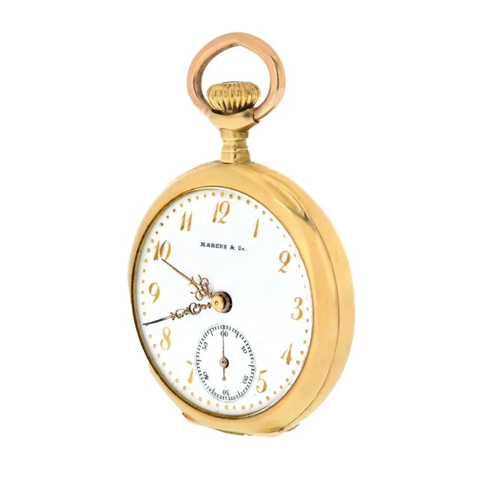Marcus & Co. 18K Yellow Gold Victorian Pocket Women Watch - The Back Vault