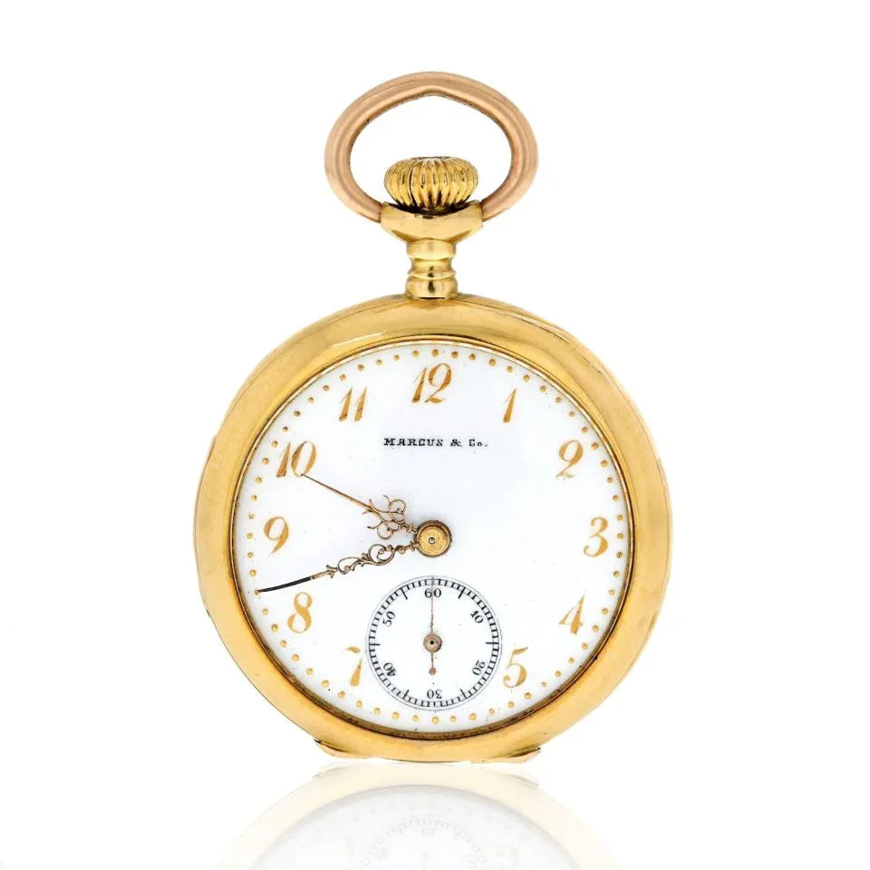 Marcus & Co. 18K Yellow Gold Victorian Pocket Women Watch - The Back Vault