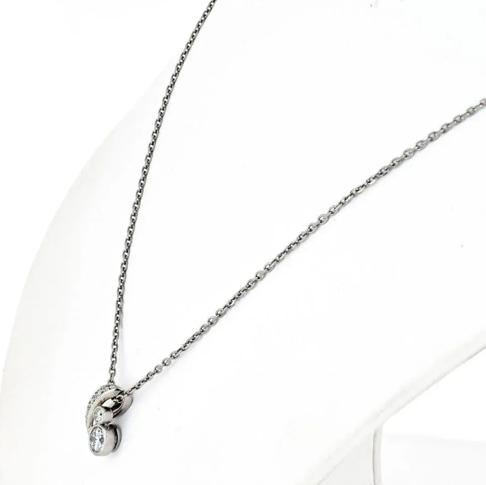 Cartier Platinum 0.80cttw Round Diamond Solitaire Necklace - The Back Vault