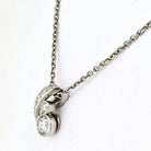Cartier Platinum 0.80cttw Round Diamond Solitaire Necklace - The Back Vault