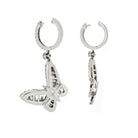 18K White Gold 3.50cttw Diamond Butterfly Earrings - The Back Vault