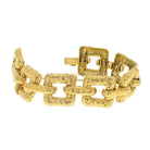 Tiffany & Co. 18K Yellow Gold textured Wide Square Link Bracelet - The Back Vault