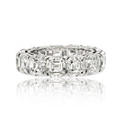 Platinum 13.32cttw GIA Certified Asscher Cut Diamond Eternity Band - The Back Vault