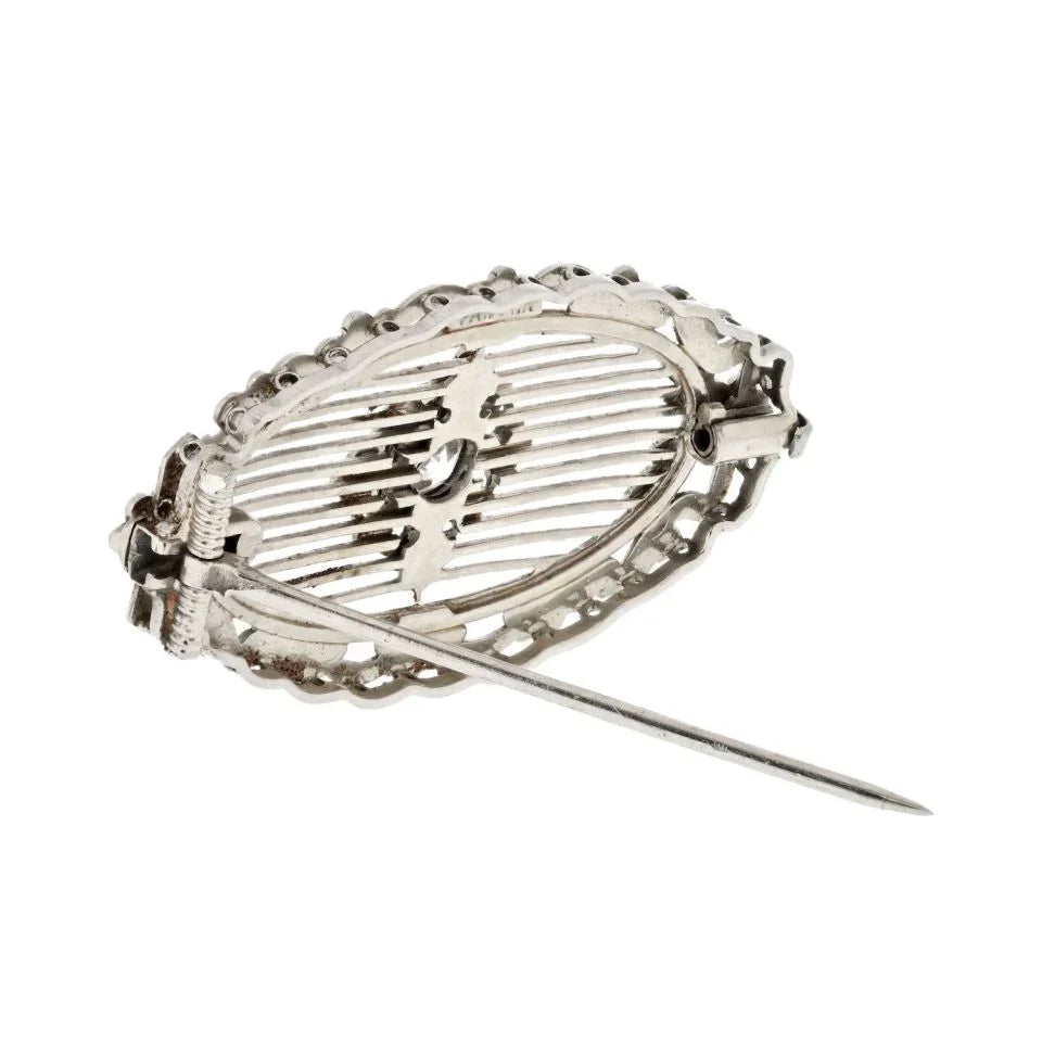 Antique Platinum Antique Diamond Brooch - The Back Vault