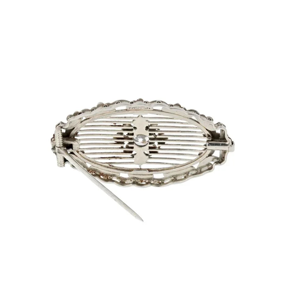 Antique Platinum Antique Diamond Brooch - The Back Vault