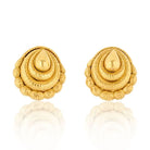 David Webb Platinum & 18K Yellow Gold Hammered Scrolled Clip Earrings - The Back Vault