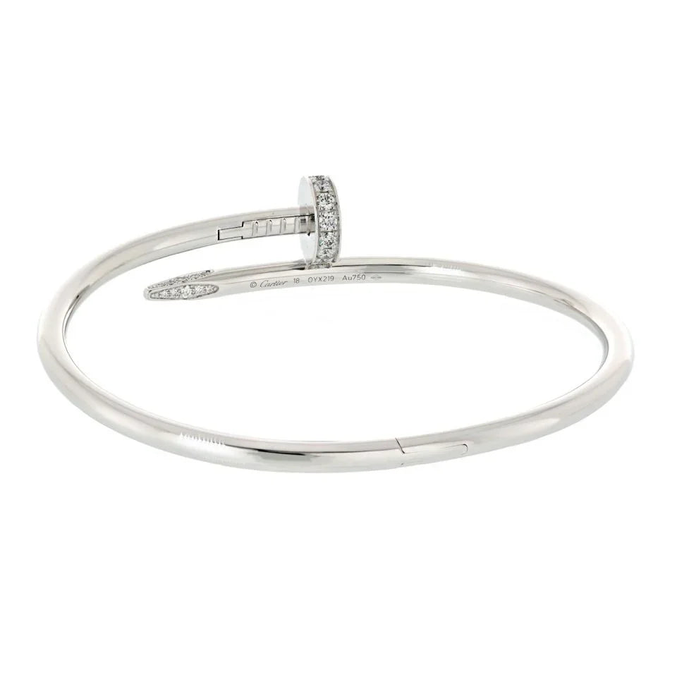 Cartier Juste Un Clou 18K White Gold Size 18 Bracelet - The Back Vault