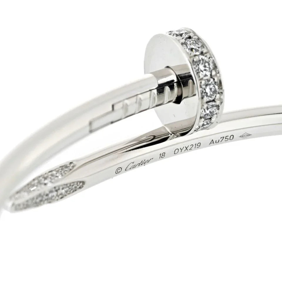 Cartier Juste Un Clou 18K White Gold Size 18 Bracelet - The Back Vault