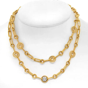 Roberto Coin 18K Yellow Gold 30 inches Long Twisted Link Necklace