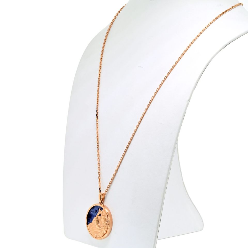 Van Cleef & Arpels 18K Rose Gold Pisces Zodiac Pendant