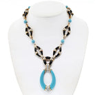 Kutchinsky Platinum & 18K Yellow Gold Turquoise Onyx And Diamond Necklace - The Back Vault