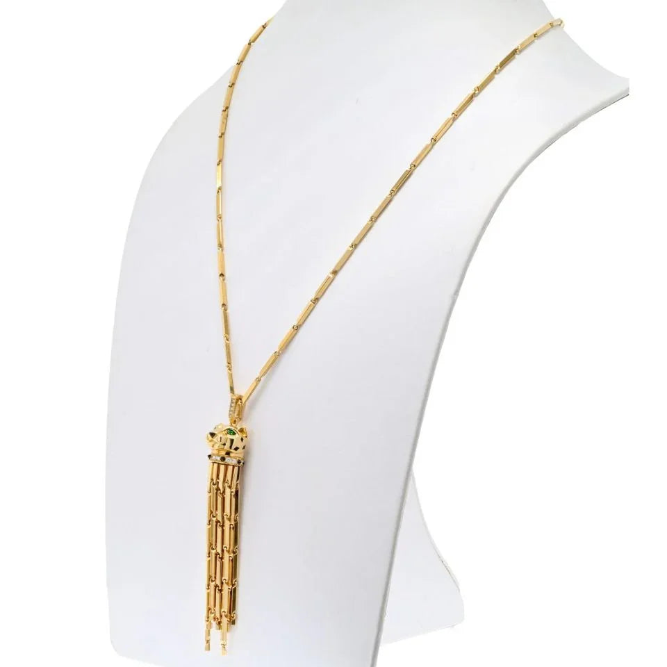 Cartier 18K Yellow Gold Panthere Long Tassel Necklace - The Back Vault