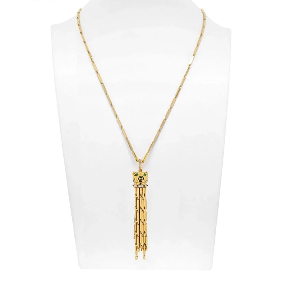 Cartier 18K Yellow Gold Panthere Long Tassel Necklace - The Back Vault