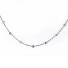 Platinum 1.96cttw Round Diamond By The Yard Diamonds by the Yard Necklace - The Back Vault