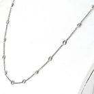 Platinum 1.96cttw Round Diamond By The Yard Diamonds by the Yard Necklace - The Back Vault