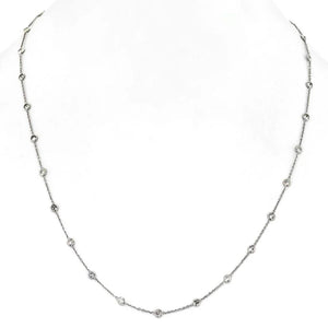Platinum 1.96cttw Round Diamond By The Yard Diamonds by the Yard Necklace