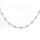 Platinum 3.40cttw Round Diamond By The Yard Chain Necklace - The Back Vault