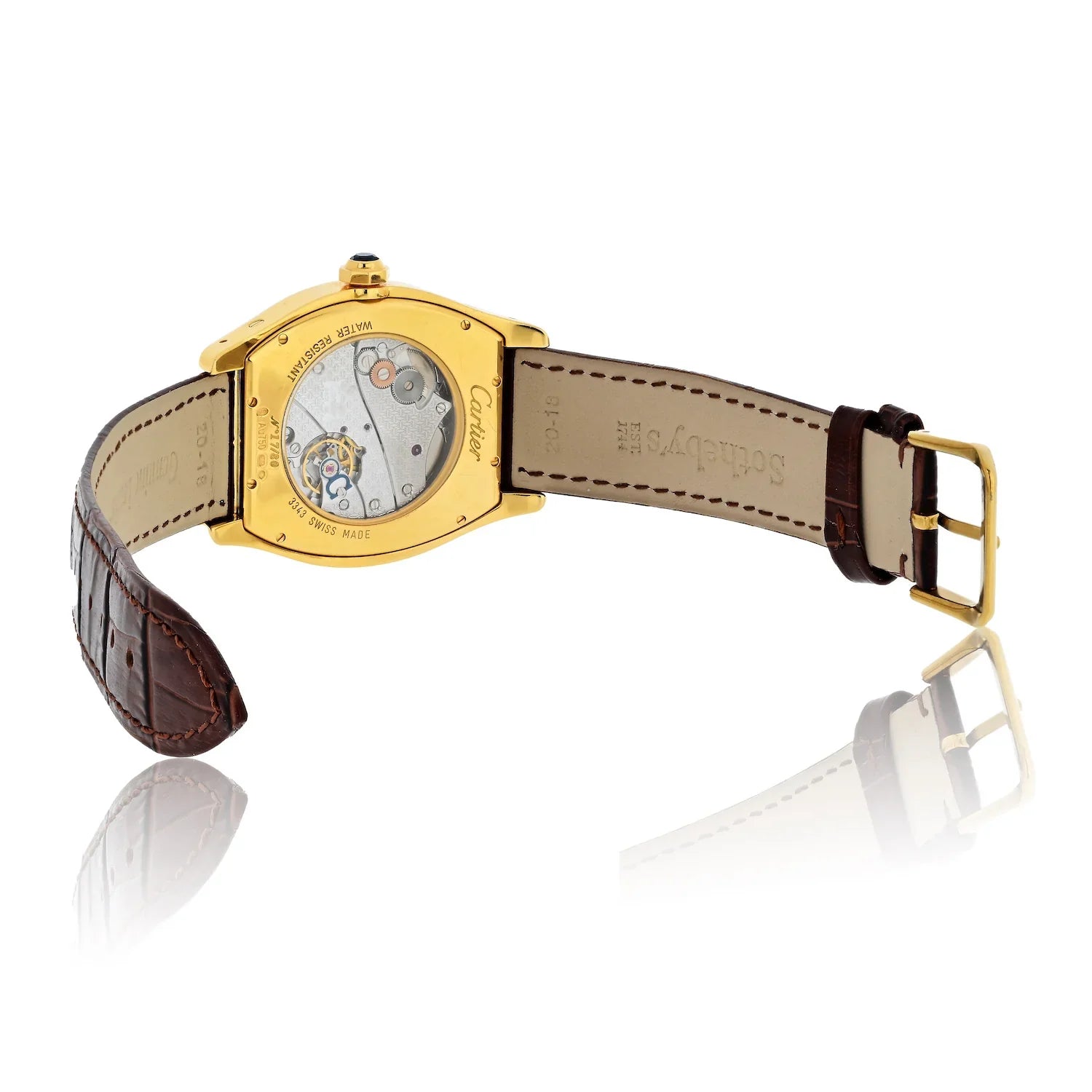 Cartier Tortue Panthère Face Limited Edition Enamel and Yellow Gold Women Wristwatch - The Back Vault
