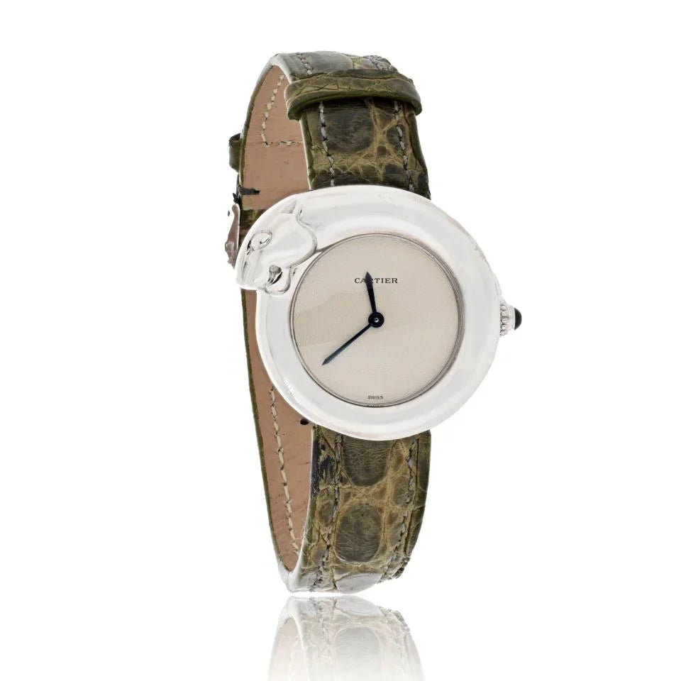 Cartier 18K White Gold Panthere De Cartier 1925 Ref. 2476 28mm Women Watch - The Back Vault