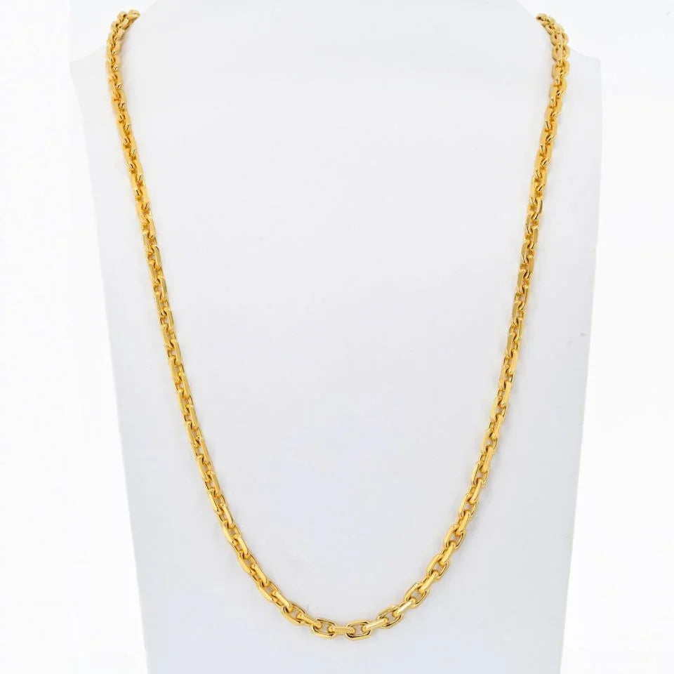 Boucheron 18K Yellow Gold Link Chain 35 Inches Necklace - The Back Vault