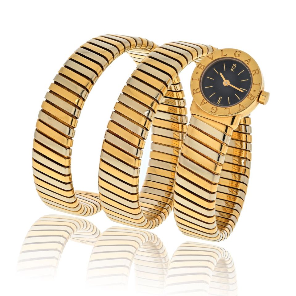 Bvlgari Tubogas 18K Tri Color BB19 T Tubogas Serpenti Watch