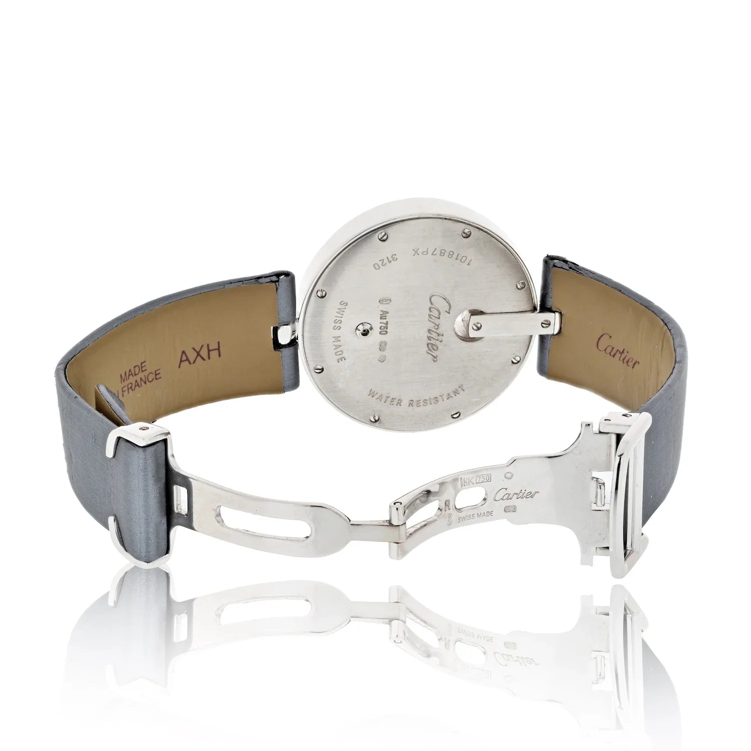 Cartier 18K White Gold Captive 35mm Diamond Dial Ref 3120 Women Watch - The Back Vault