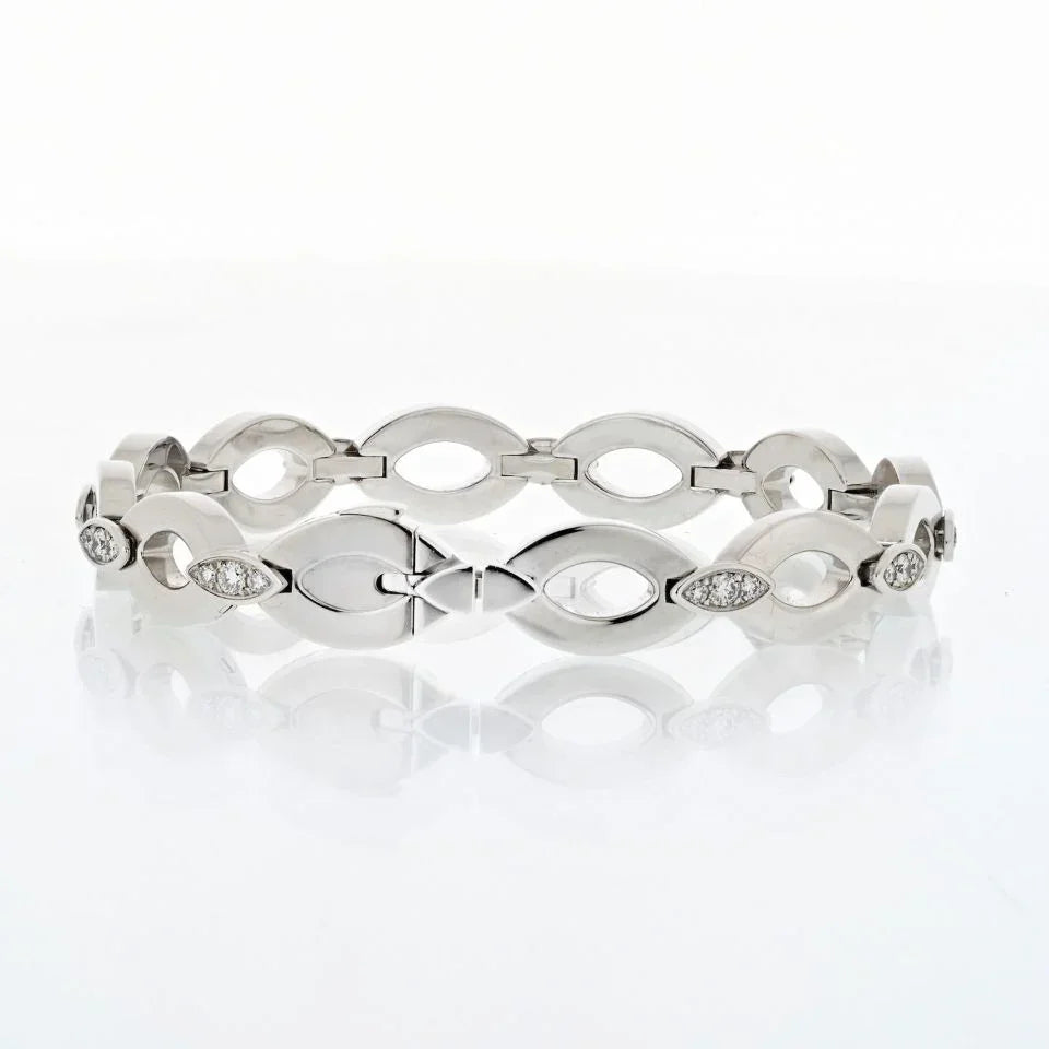 Cartier 18K White Gold Diadea Diamond Bracelet - The Back Vault