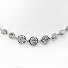 18K White Gold 10.58 Diamond Choker Necklace - The Back Vault