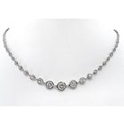 18K White Gold 10.58 Diamond Choker Necklace - The Back Vault