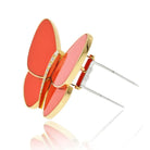 Van Cleef & Arpels Platinum & 18K Yellow Gold Coral Papillon Butterfly Brooch - The Back Vault