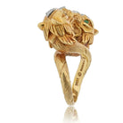 David Webb Platinum & 18K Yellow Gold Double Head Lion Ring - The Back Vault