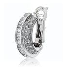 Cartier Platinum 8.00cttw Diamond Huggie With Round And Baguette Earrings - The Back Vault
