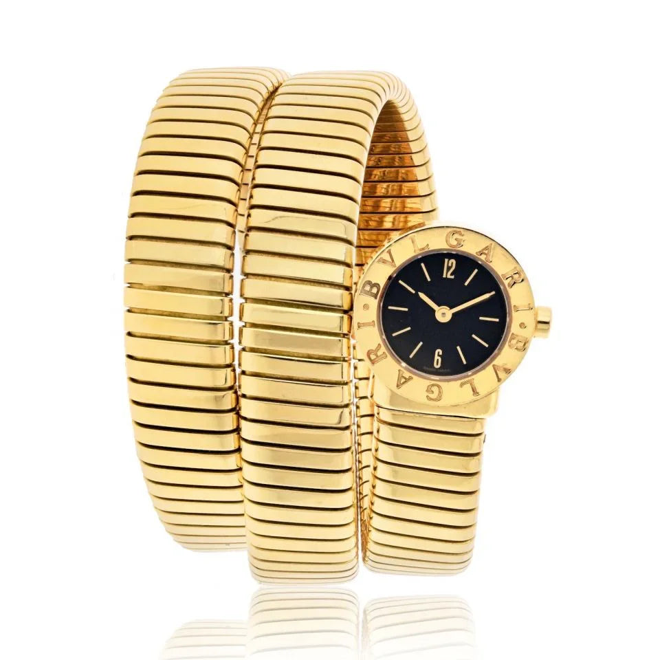 Vintage Bvlgari Watch Bvlgari 18K Yellow Gold BB19 Tubogas Wrap