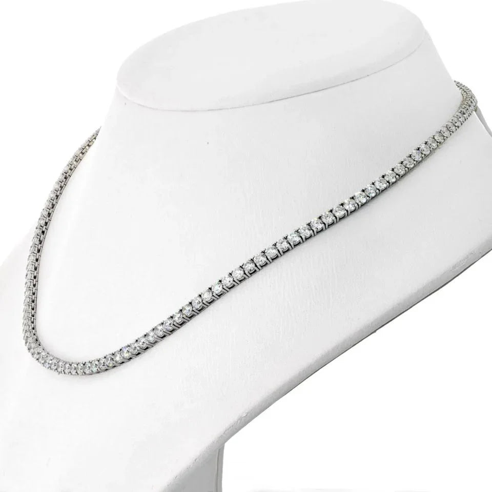 15.45cttw Round Diamond Riviera Necklace - The Back Vault