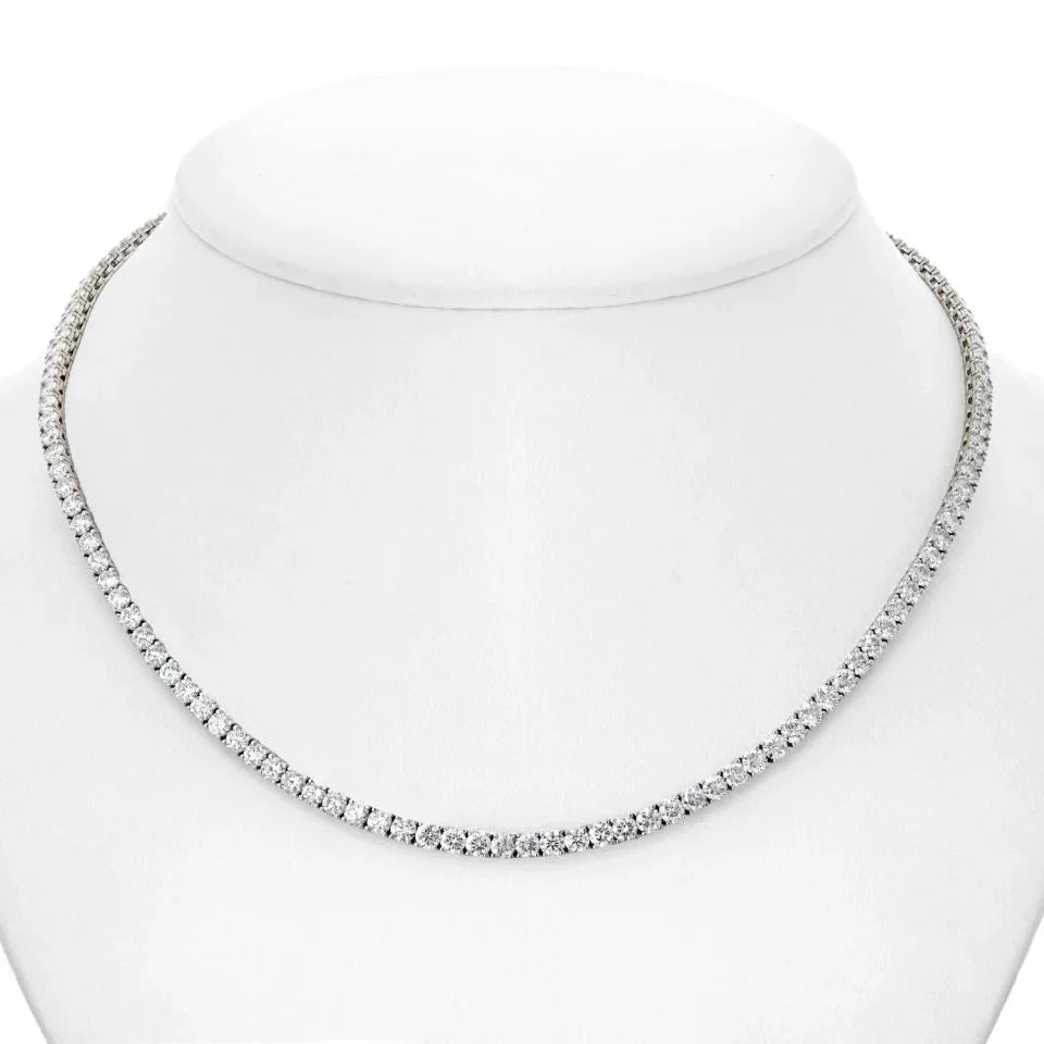15.45cttw Round Diamond Riviera Necklace - The Back Vault