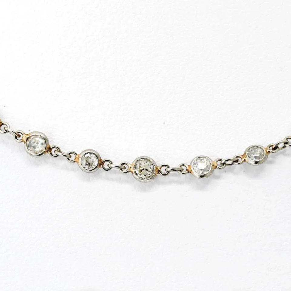 Platinum Diamond By The Yard 36 Inches Chain Necklace - The Back Vault