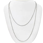 Platinum 48 inches Diamond By The Yard Chain Necklace - The Back Vault