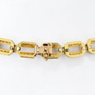 18K Yellow Gold 1970's Diamond Lapis Diamond Chain Necklace - The Back Vault