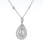 J.E. Caldwell Platinum 3.85cttw Diamond Pendant On A Diamond By The Yard Chain - The Back Vault