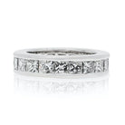 Cartier Platinum 5.50cttw Princess Cut Diamond Eternity EU 49 Ring - The Back Vault
