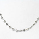 14K White Gold 7.50cttw Diamond By The Yard Chain Necklace - The Back Vault