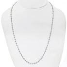 14K White Gold 7.50cttw Diamond By The Yard Chain Necklace - The Back Vault
