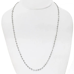 14K White Gold 7.50cttw Diamond By The Yard Chain Necklace