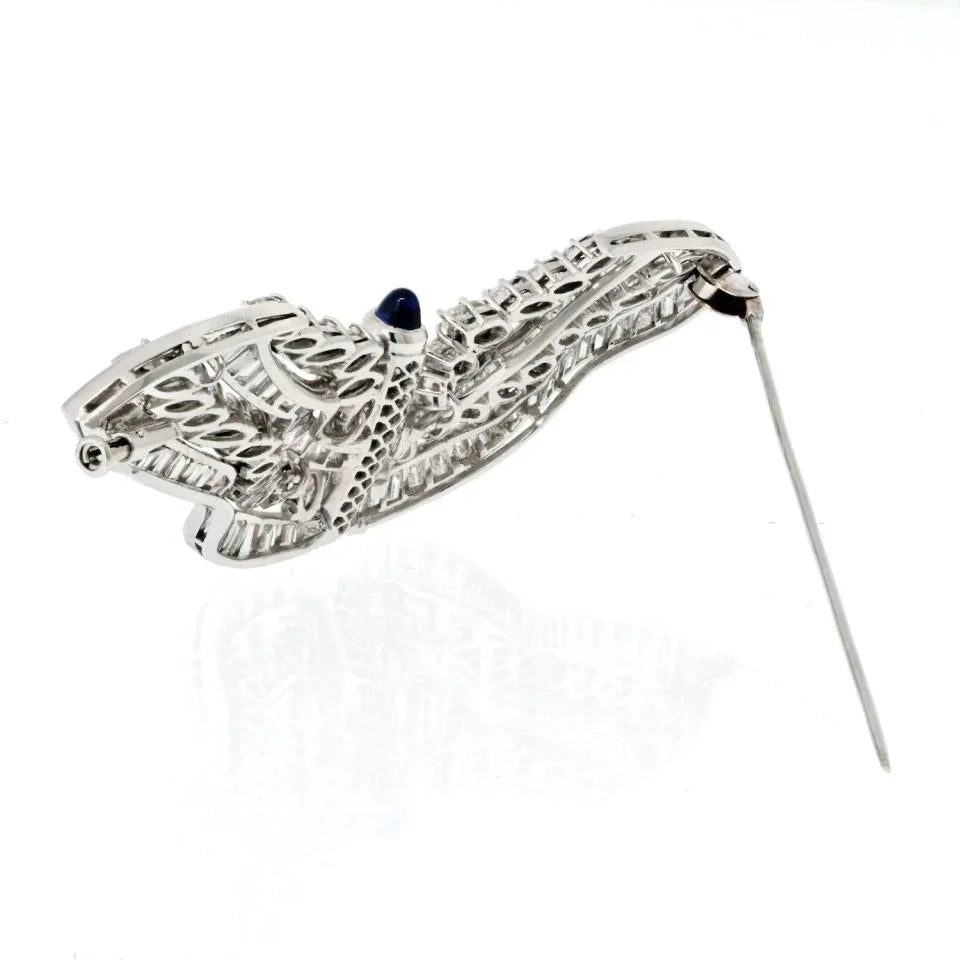 Tiffany & Co. Platinum 14.00cttw Baguette And Marquise Diamond Butterfly Brooch - The Back Vault