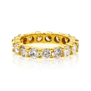 18K Yellow Gold 3.30cttw Round Diamond Eternity Ring