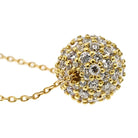 14K Yellow Gold 2.50cttw Round Diamond Fireball Necklace - The Back Vault