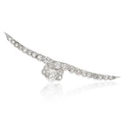 Platinum 3.00cttw Antique Old Mine Diamond Brooch - The Back Vault