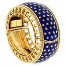 Tiffany & Co. Paloma Picasso 18K Yellow Gold Blue Enamel Star Bracelet - The Back Vault
