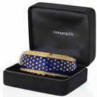 Tiffany & Co. Paloma Picasso 18K Yellow Gold Blue Enamel Star Bracelet - The Back Vault