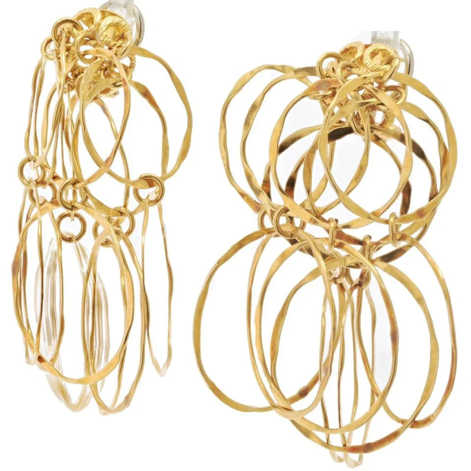 Cartier 18K Yellow Gold 1970's Cascade Earrings - The Back Vault